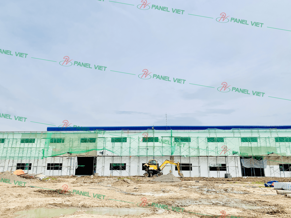 Công trình nhà xưởng sử dụng mái panel rockwool Panel Việt